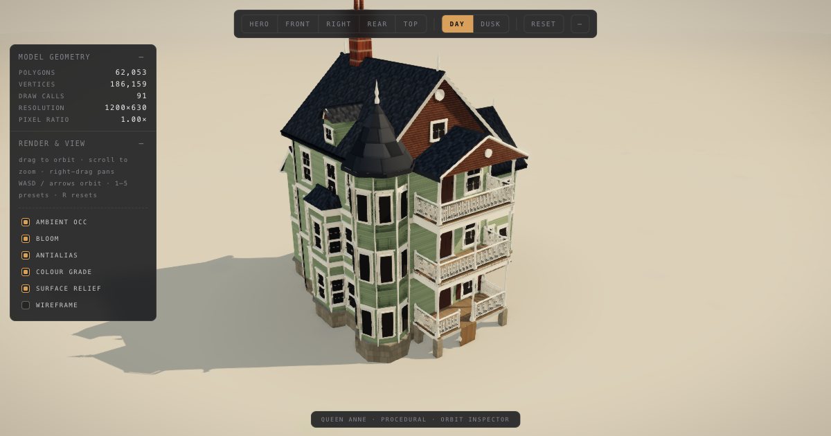 Screenshot of the 3D House demo