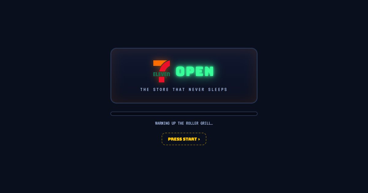 Screenshot of the 7 Eleven Landing Page demo
